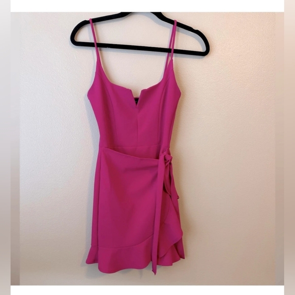 Lulu's Vibrant Pink Mini Dress - Picture 1 of 4